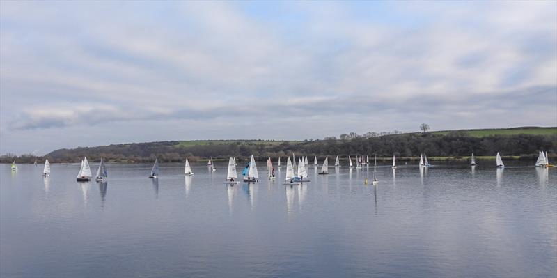 A large turnout for the Notts County Cooler, part of the Midlands Mini Series photo copyright John Sears taken at Notts County Sailing Club and featuring the Dinghy class