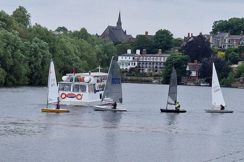 Moving obstacles add to the tactics - Border Counties midweek sailing at Chester photo copyright Peter Chambers / boodogphotography taken at Chester Sailing & Canoeing Club and featuring the Dinghy class