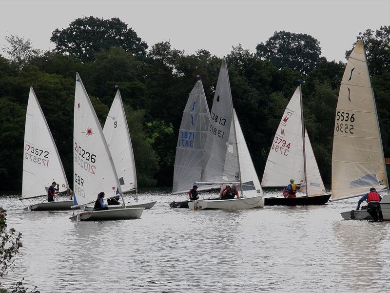 Race start during the 2023 Border Counties Midweek Sailing Series at Redesmere photo copyright John Nield taken at Redesmere Sailing Club and featuring the Dinghy class