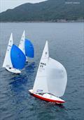 Three Shelter Cove Dragons, Wyuna leads during Monsoon Spring Series 2024 Race 2 © HHYC