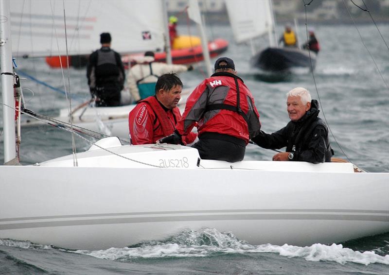 British yachtsman Robert Campbell at the helm of 'Indulgeance' photo copyright David Staley taken at Royal Brighton Yacht Club and featuring the Dragon class