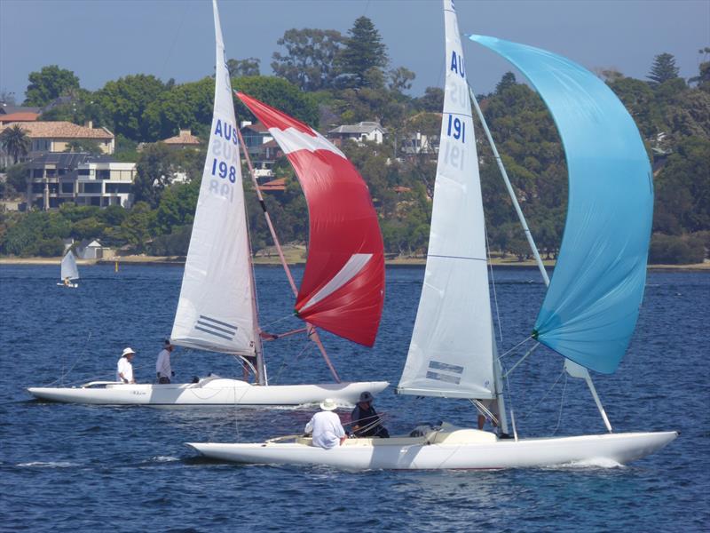 Black (191) and Hammond (198) during the first weekend of the WA Dragon State Championship photo copyright Jonny Fullerton taken at Royal Freshwater Bay Yacht Club and featuring the Dragon class