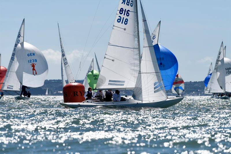 75th Edinburgh Cup and UK Dragon Grand Prix 2023 at Cowes Day 1 photo copyright Rick & James Tomlinson taken at Royal Yacht Squadron and featuring the Dragon class