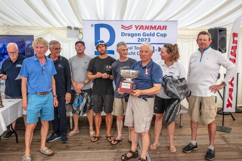 Yanmar Dragon Gold Cup 2023 - the Nations Cup is won by the British team of Lawrie Smith's Alfie, Grant Gordon's Louise Racing and David Tabb's True Story photo copyright Alex Irwin / www.sportography.tv taken at Royal Torbay Yacht Club and featuring the Dragon class