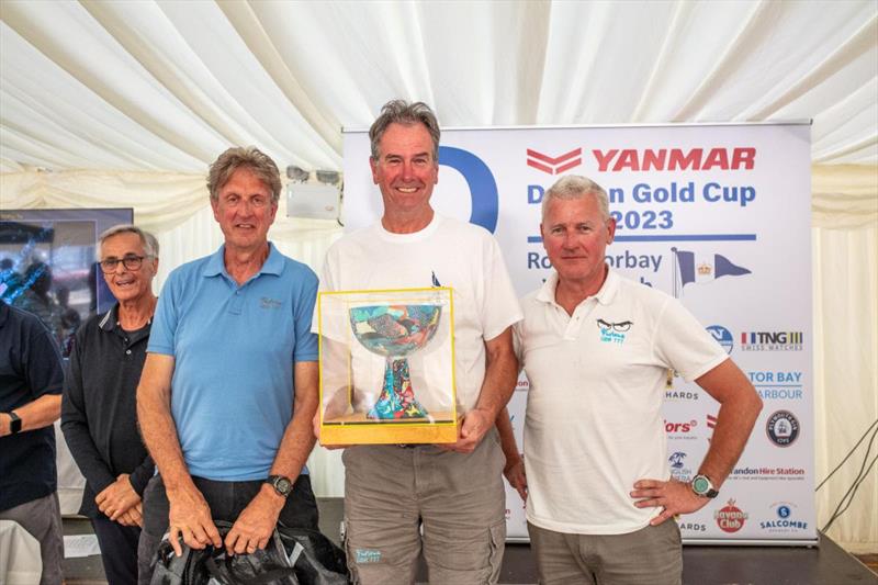 Yanmar Dragon Gold Cup 2023 - Owen Pay, John Mortimer and Chris Brittain win the Silver Cup photo copyright Alex Irwin / www.sportography.tv taken at Royal Torbay Yacht Club and featuring the Dragon class