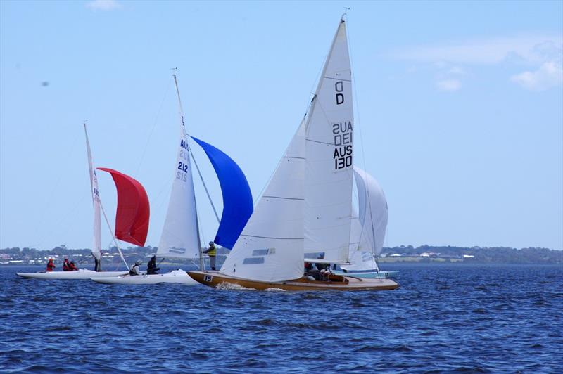 Trio, from NSW, proving she's backing up her claim in 2024, after finishing as the fastest wooden yacht in the 2023 Prince Philip Cup - 2024 International Dragon Class Prince Philip Cup day 1 - photo © Jeanette Severs