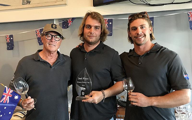 Richard Lynn (helm), Adam Brenz-Verca and Ethan Prieto-Low brought Gordon from Western Australia to contest the Prince Philip Cup and were runners-up - photo © Jeanette Severs