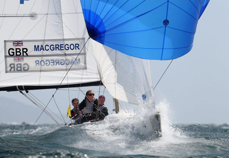 Lucy Macgregor, Annie Lush, Kate Macgregor on day 5 of the Semaine Olympique Francaise photo copyright Richard Langdon / Skandia Team GBR taken at  and featuring the Elliott 6m class
