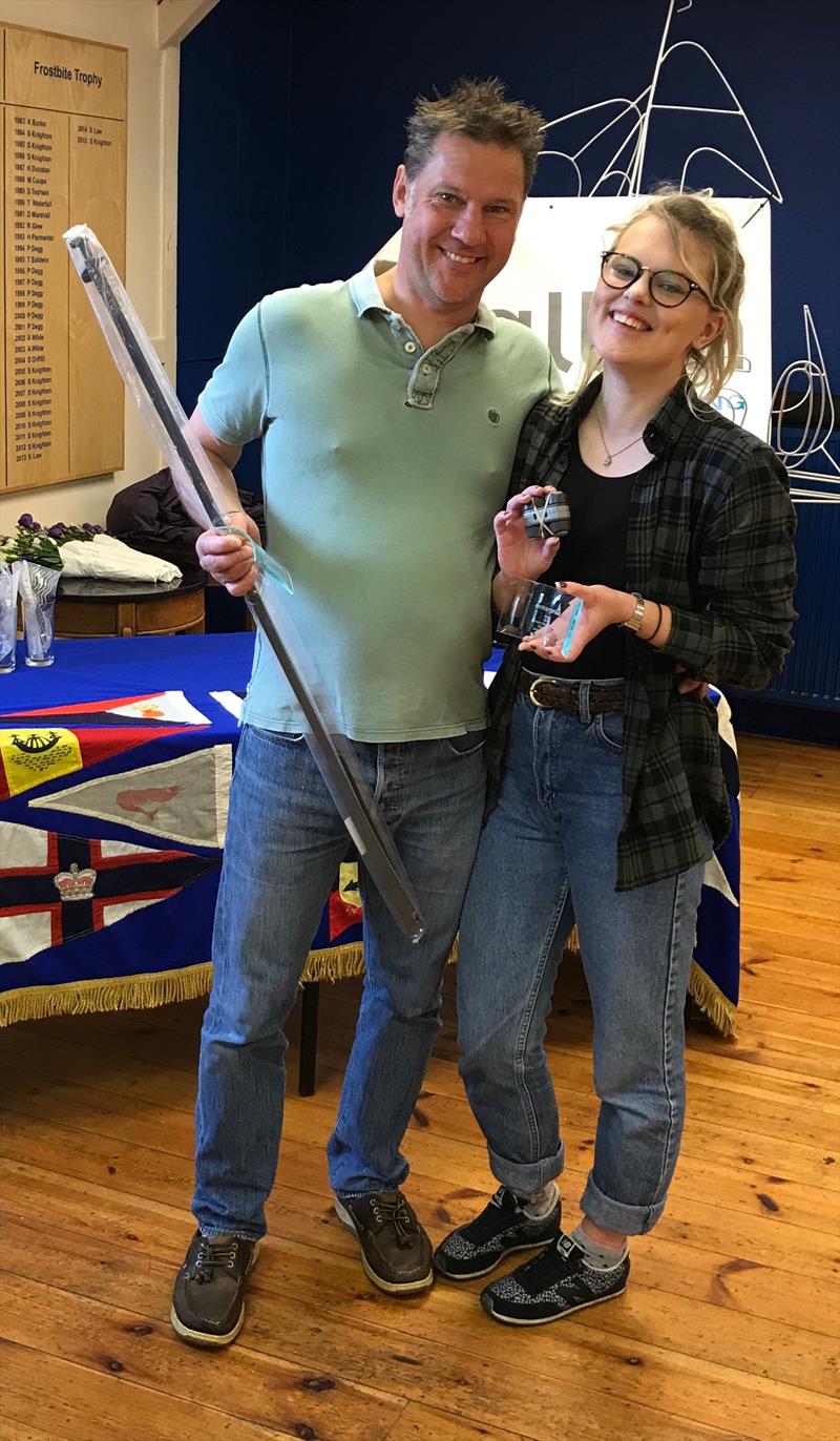 Martin and Abigail Honnor finish 2nd in the Allen Enterprise Masters at Ogston photo copyright Carol Ford taken at Ogston Sailing Club and featuring the Enterprise class