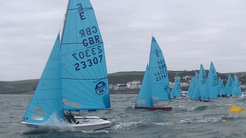Start of Race 3 during the Enterprise SW Area Championship at Looe photo copyright John Crabb taken at Looe Sailing Club and featuring the Enterprise class