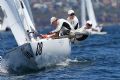 David Clarke racing Fifteen leading in race 5 of the Etchells Worlds - photo &copy; Ingrid Abery / www.ingridabery.com