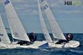 Magpie (1486) battles Fumanchu2 (1473) for line honours in Race 7 on Day 3 of the Etchells Australasian Championship at Mooloolaba © Keynon Sports Photos