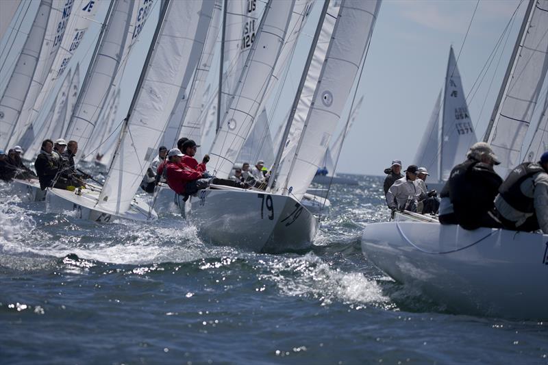 Racing on day 4 of the 2014 Etchells World Championship off Newport, R.I photo copyright Sharon Green / New York Yacht Club taken at New York Yacht Club and featuring the Etchells class
