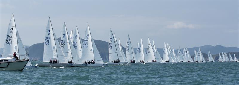 Etchells World Championship in Hong Kong day 1 photo copyright 2015 Etchells Worlds / Guy Nowell taken at Royal Hong Kong Yacht Club and featuring the Etchells class