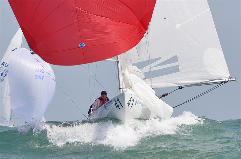 Etchells World Championship in Hong Kong day 2 photo copyright 2015 Etchells Worlds / Guy Nowell taken at Royal Hong Kong Yacht Club and featuring the Etchells class