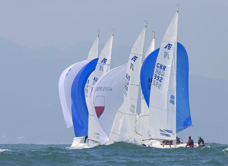 Etchells World Championship in Hong Kong day 4 photo copyright 2015 Etchells Worlds / Guy Nowell taken at Royal Hong Kong Yacht Club and featuring the Etchells class