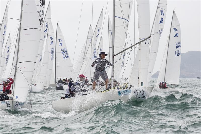 Etchells World Championship in Hong Kong day 6 photo copyright 2015 Etchells Worlds / Guy Nowell taken at Royal Hong Kong Yacht Club and featuring the Etchells class