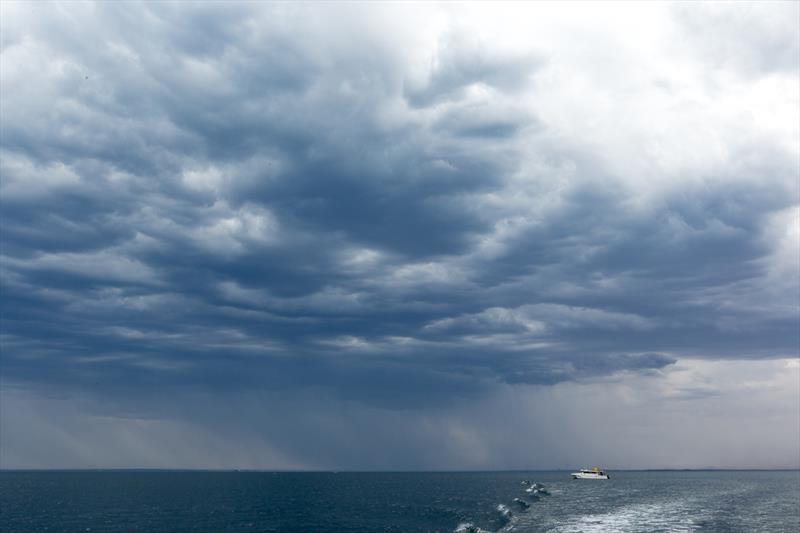 Storm clouds on day 1 of the 2016 Etchells Australia Championship - photo © Kylie Wilson / www.positiveimage.com.au