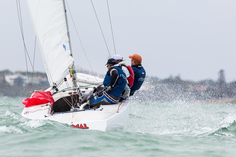 Animal House before losing two crew overboard, on the final day at the 2016 Etchells Australia Championship photo copyright Kylie Wilson / www.positiveimage.com.au taken at Royal Brighton Yacht Club and featuring the Etchells class