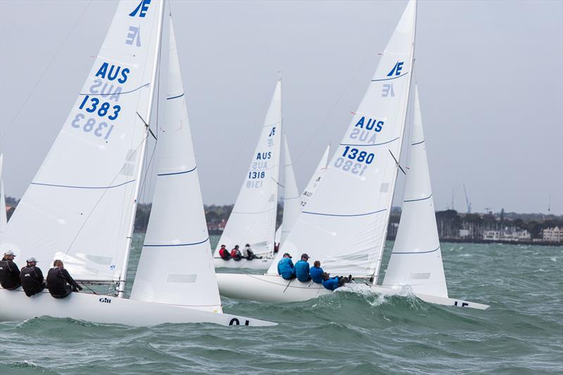 Regatta 2nd & 3rd place up there in race 7, Fifteen  and Triad, on the final day at the 2016 Etchells Australia Championship - photo © Kylie Wilson / www.positiveimage.com.au