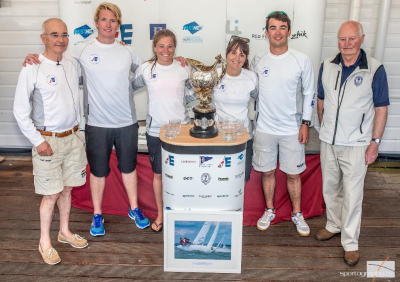 Royal Thames Yacht Club Youth Academy win the Gertrude Cup photo copyright Alex Irwin / www.sportography.tv taken at Royal Thames Yacht Club and featuring the Etchells class