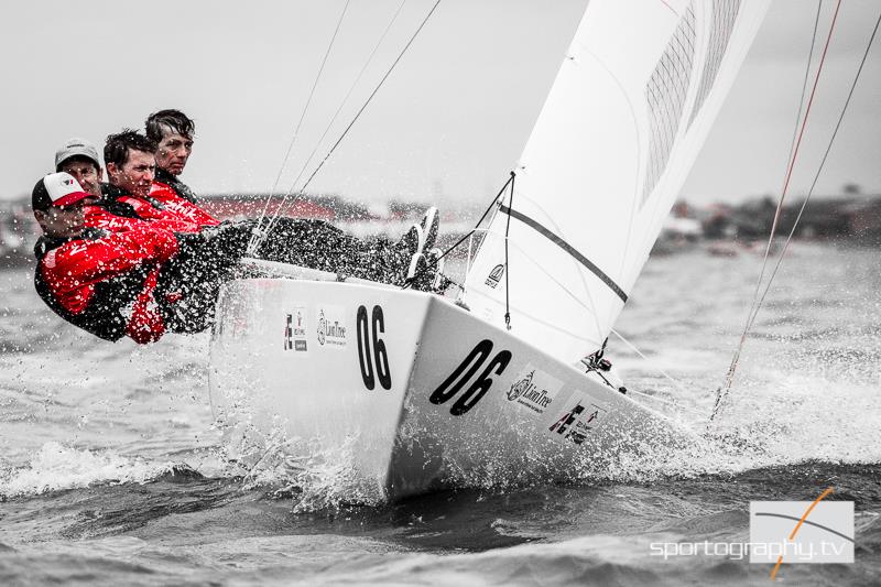 Mark Thornburrow's Etchells Worlds team includes six time 470 World Champion and two-time Olympic gold medallist, Malcolm Page (AUS) photo copyright Alex Irwin / www.sportography.tv taken at Royal London Yacht Club and featuring the Etchells class