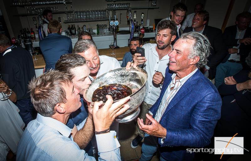 John Bertrand wins The Founders Trophy, The C Stanley Ogilvy Master Trophy, Robert W. Sides Senior Trophy and the Grand Masters Trophy at the Etchells Worlds in Cowes photo copyright Alex Irwin / www.sportography.tv taken at Royal London Yacht Club and featuring the Etchells class