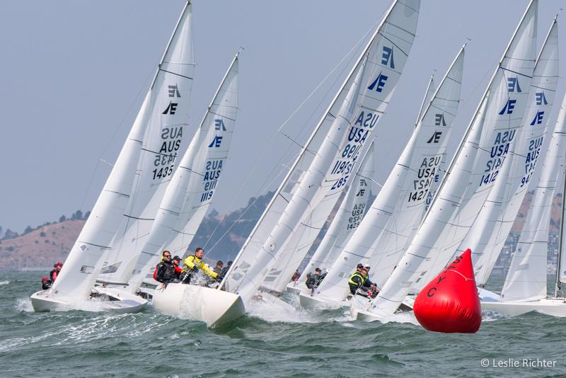 Tight racing during the SFYC's Easom Founder Regatta photo copyright Leslie Richter taken at San Francisco Yacht Club and featuring the Etchells class