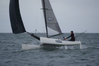 The F16 Catamaran Global Challenge takes place at Mumbles
