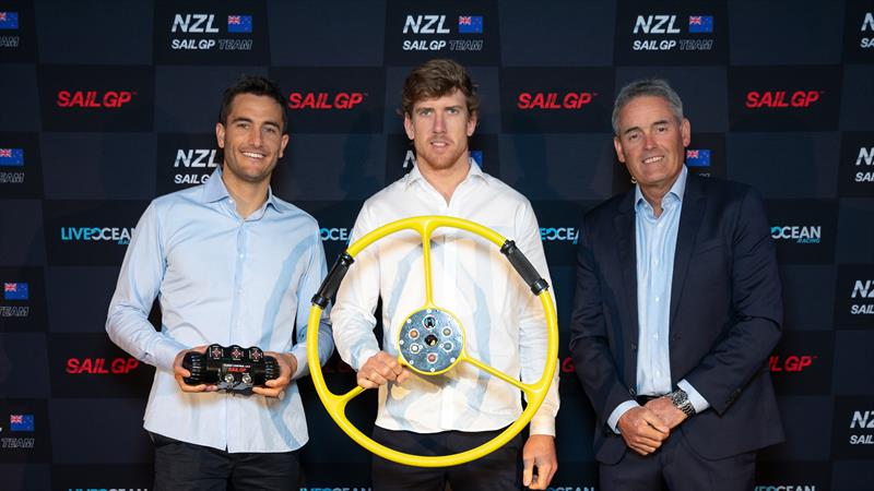 Blair Tuke, Peter Burling and Russell Coutts at the NZSailGP launch - photo © NZSailGP