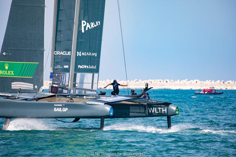 Day 2 of the Dubai Sail Grand Prix presented by P&O Marinas photo copyright Nic Douglass for @sailorgirlHQ taken at  and featuring the F50 class