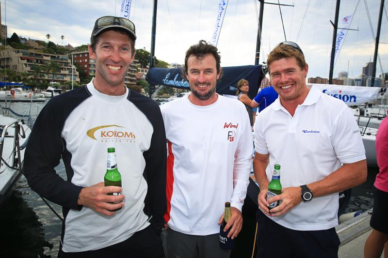 (l to r) Mal Page, Nathan Wilmot & Tom Slingsby on day two of the Aberdeen Asset Management Farr 40 NSW State Title - photo © Craig Greenhill / Saltwater Images