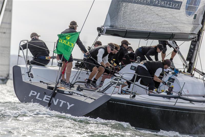 Plenty (USA) leading after six races on day 2 of the Rolex Farr 40 Worlds photo copyright Rolex / Daniel Forster taken at St. Francis Yacht Club and featuring the Farr 40 class