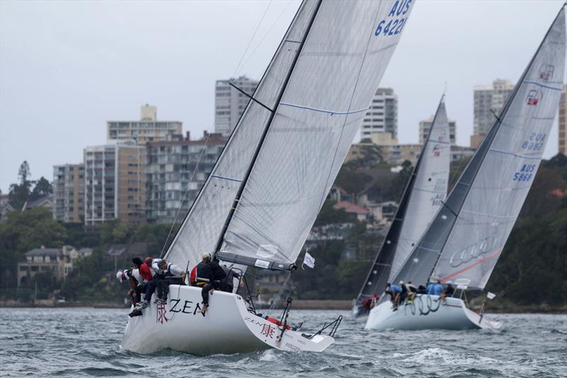 Zen and Kindergarten on day 1 of the Farr 40 NSW State Title photo copyright Pete Harmsen taken at Royal Sydney Yacht Squadron and featuring the Farr 40 class