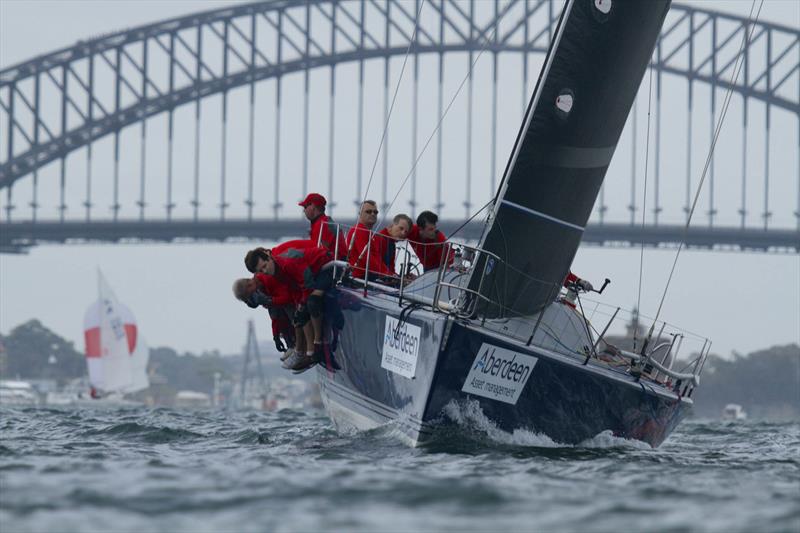 Voodoo under the Sydney Harbour Bridge on day 1 of the Farr 40 NSW State Title photo copyright Pete Harmsen taken at Royal Sydney Yacht Squadron and featuring the Farr 40 class
