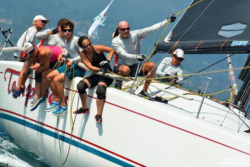Ray Godwin and the team on Temptress on day 2 of the 2015 Rolex Farr 40 North American Championship photo copyright Sara Proctor / www.sailfastphotography.com taken at Santa Barbara Yacht Club and featuring the Farr 40 class