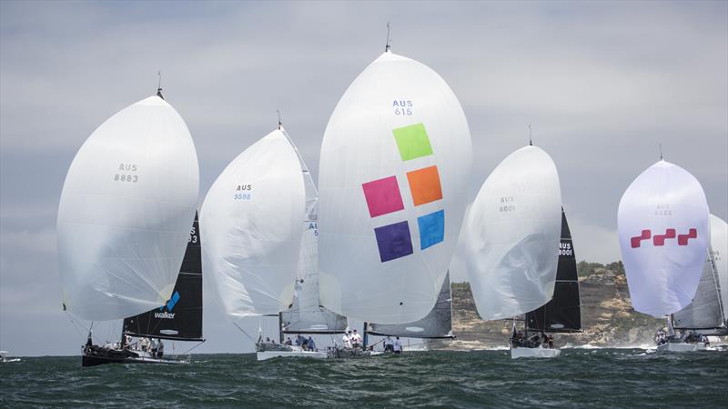 A tight fleet downwind on day 2 of the Farr 40 Australian Championship - photo © Beth Morley / www.sportsailingphotography.com