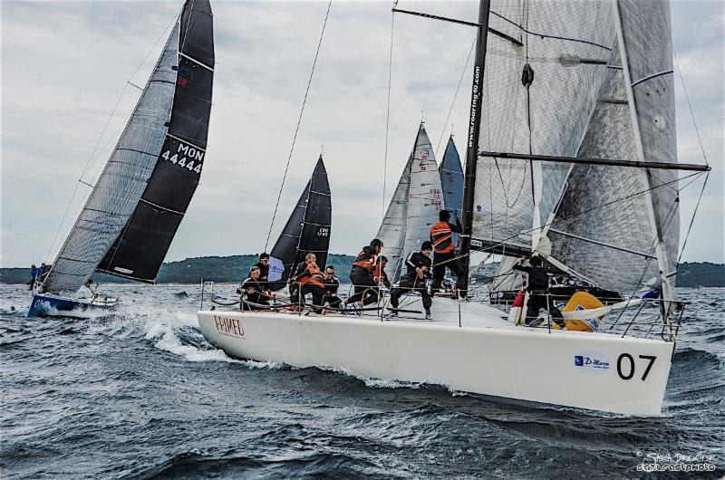 Rush Diletta, led by owner-driver Mauro Mocchegiani, is second in the overall at the D-Marin Farr 40 Sibenik Regatta - photo © Sara Proctor / www.sailfastphotography.com