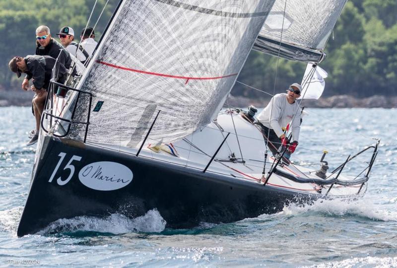 Owner-driver Wolfgang Schaefer and the Struntje Light team earned Quantum Sails Boat of the Day honors after posting a 2-2-1 score line on Thursday at the D-Marin Farr 40 Zadar Regatta photo copyright Farr 40 Class taken at  and featuring the Farr 40 class