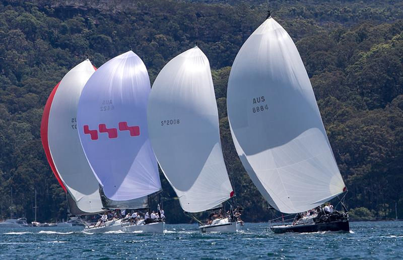 Downwind on day 1 of the Farr 40 Pittwater One Design Trophy - photo © Crosbie Lorimer