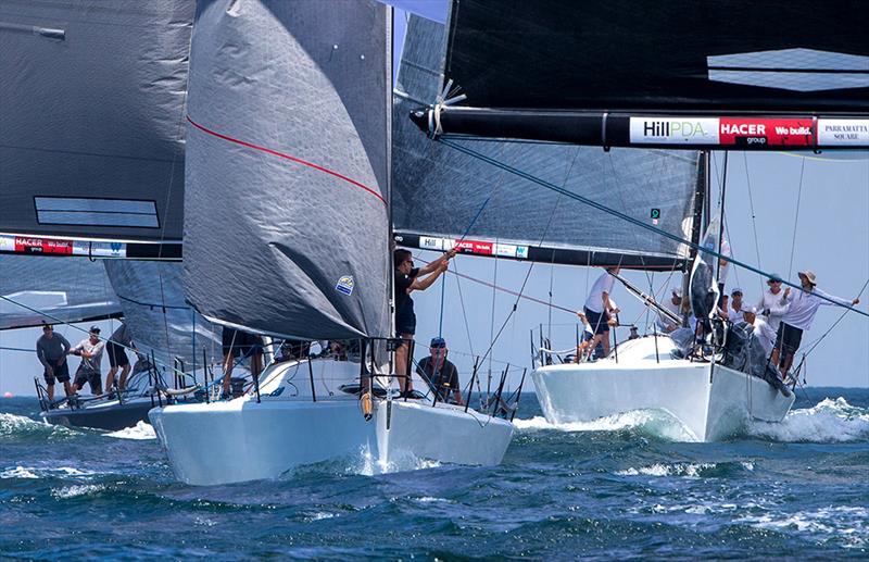 Zen and Angophora on day 2 of the Farr 40 2016/17 NSW State Title photo copyright Crosbie Lorimer taken at Middle Harbour Yacht Club and featuring the Farr 40 class
