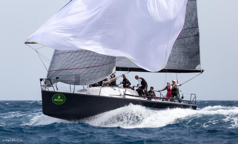 Struntje Light, the German entry owned by Wolfgang Schaefer, had a difficult second day at Rolex Capri Week photo copyright Farr 40 / ZGN taken at Yacht Club Capri and featuring the Farr 40 class