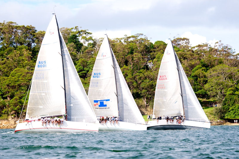 Forty Enigma & Sputnik on day one of the Aberdeen Asset Management NSW State Title photo copyright Dane Lojek taken at Royal Sydney Yacht Squadron and featuring the Farr 40 class