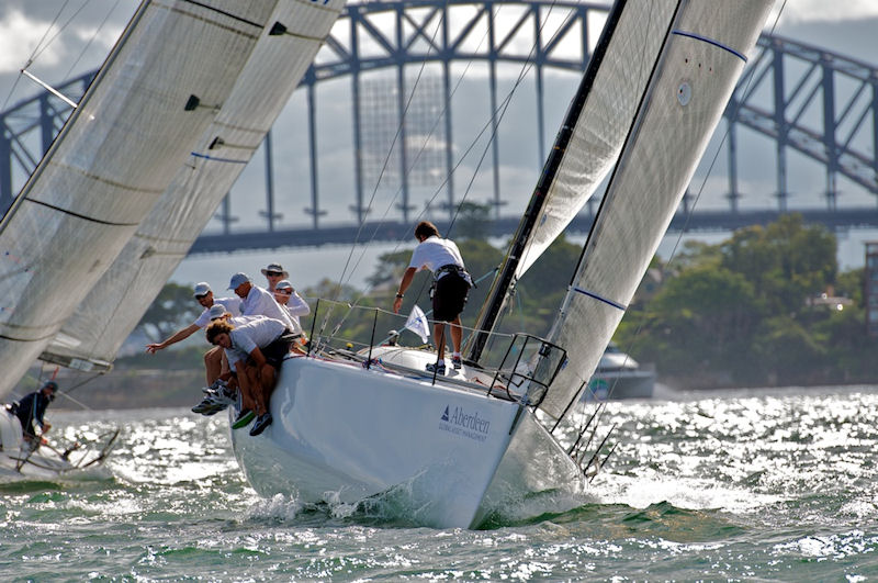 Transfusion on day one of the Aberdeen Asset Management NSW State Title photo copyright Dane Lojek taken at Royal Sydney Yacht Squadron and featuring the Farr 40 class