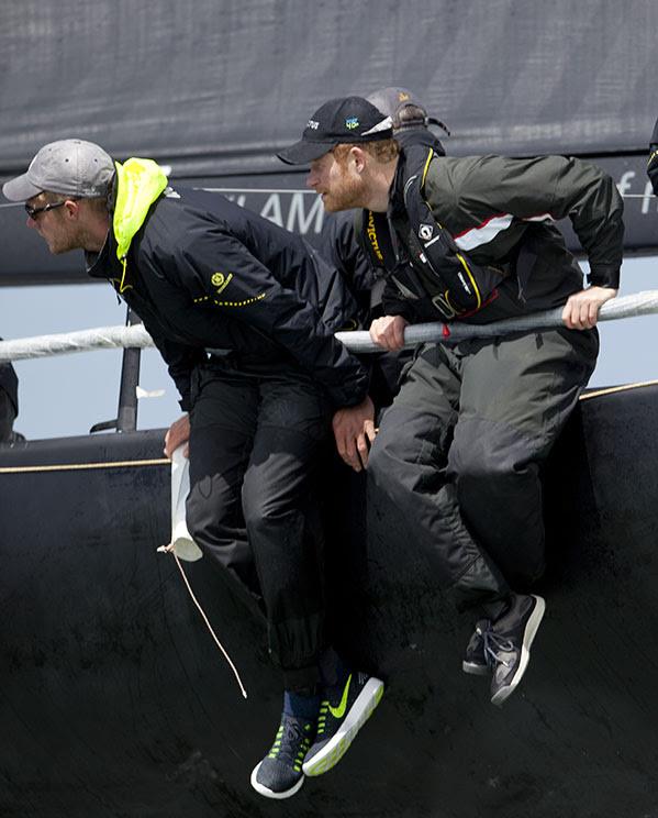Prince Harry joins the crew of 'Invictus' in the J.P.Morgan Asset Management Round the Island Race photo copyright onEdition taken at  and featuring the Fast 40 class