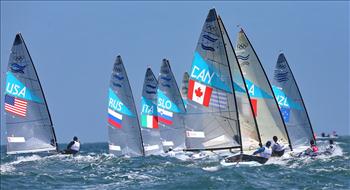 Finns on day five of the London 2012 Olympic Sailing Competition