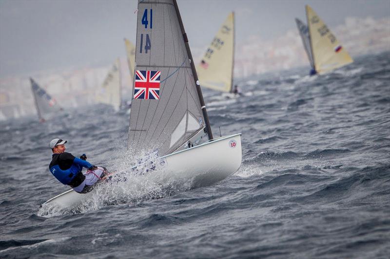 Giles Scott takes the Finn class lead on day 3 of the ISAF Sailing World Cup Mallorca photo copyright Jesus Renedo / Sofia taken at  and featuring the Finn class