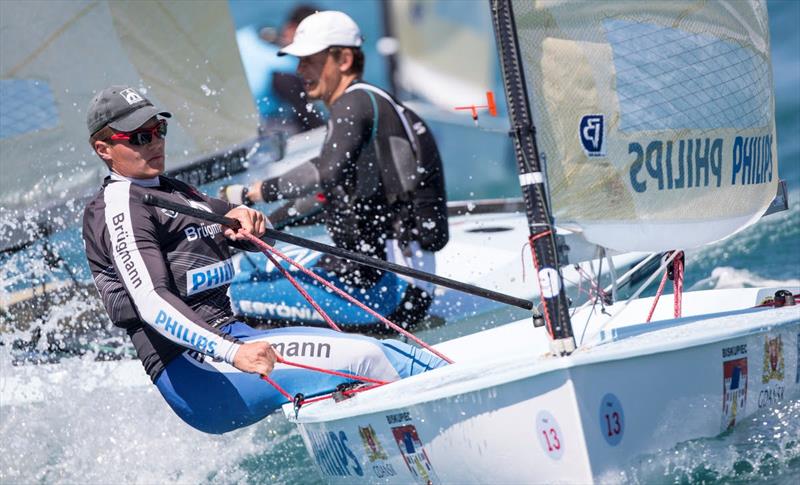 Finn medal race at ISAF Sailing World Cup Mallorca photo copyright Martinez Studio / Sofia taken at  and featuring the Finn class