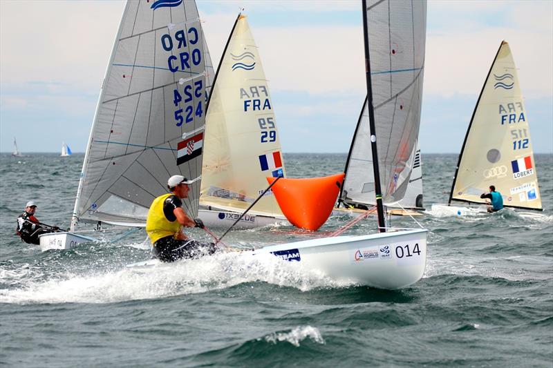 Giles Scott on day 7 of the ISAF Sailing World Championship photo copyright Robert Deaves taken at  and featuring the Finn class