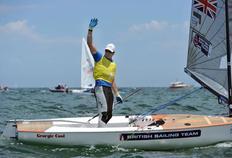 Ed Wright takes gold in the ISAF Sailing World Cup Melbourne photo copyright Jeff Crow / Sport the Library taken at Sandringham Yacht Club and featuring the Finn class